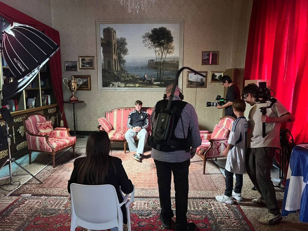 Dario Baldi working on set